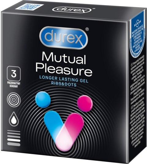 Prezerwatywy Lateksowe Ze Środkiem Opóźniającym Wytrysk Mutual Pleasure 3Szt Durex Durex