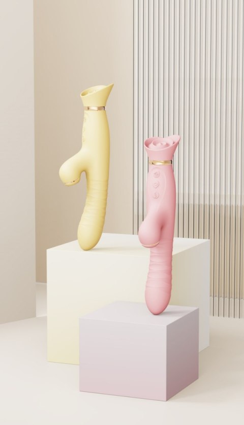 Wibrator Wielofunkcyjny Rose Thruster Strawberry Pink Zalo Zalo