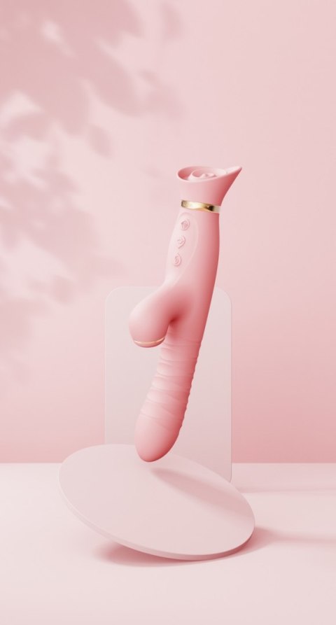 Wibrator Wielofunkcyjny Rose Thruster Strawberry Pink Zalo Zalo