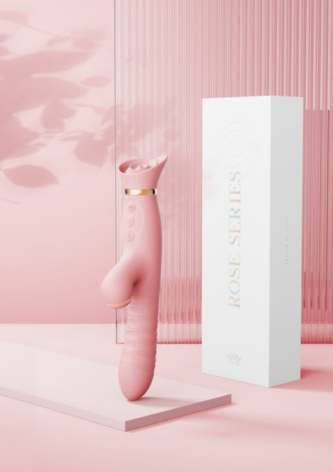 Wibrator Wielofunkcyjny Rose Thruster Strawberry Pink Zalo Zalo