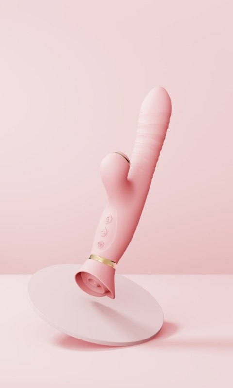 Wibrator Wielofunkcyjny Rose Thruster Strawberry Pink Zalo Zalo