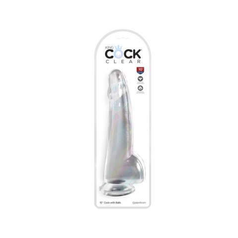 Dildo 25Cm King Cock Clear With Balls Pipedream King Cock