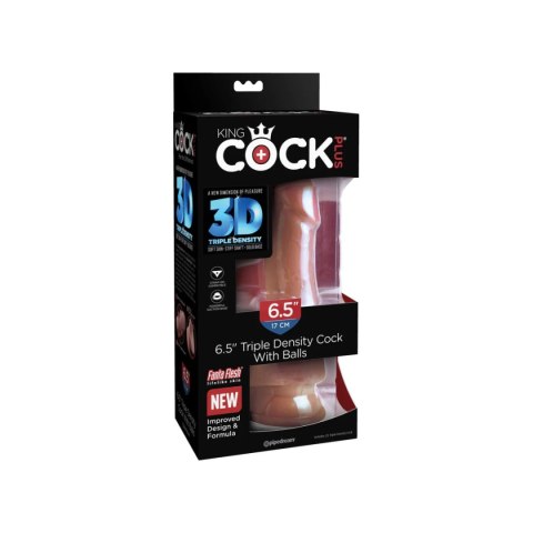 Dildo Plus 17Cm King Cock Triple Density With Balls Tan Pipedream King Cock