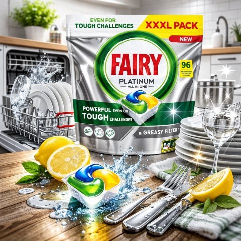 FAIRY Tabletki do zmywarki Platinum Lemon 96 szt