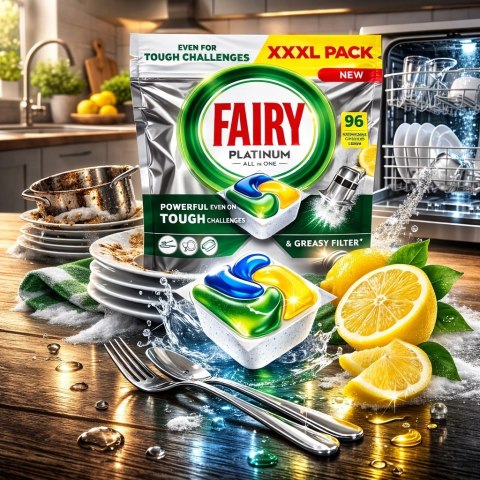 FAIRY Tabletki do zmywarki Platinum Lemon 96 szt