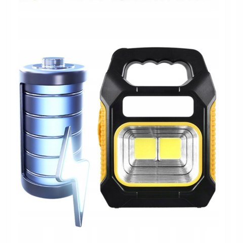 HALOGEN LED PRZENOŚNY Z AKUMULATOREM MAŁA WARSZTATOWA LAMPA Z ŁADOWARKĄ USB Fortrade