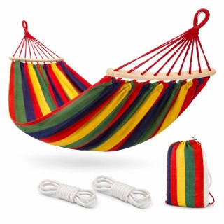 HAMAK 1 OSOBOWY STELAŻ OGRODOWY HUŚTAWKA MOCNY WZMOCNIONY DUŻY + TORBA 200*80 Fortrade