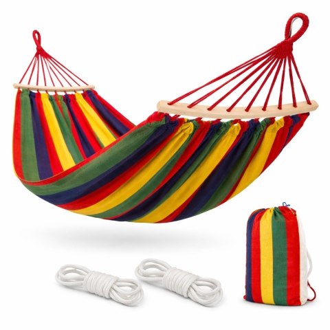 HAMAK 1 OSOBOWY STELAŻ OGRODOWY HUŚTAWKA MOCNY WZMOCNIONY DUŻY + TORBA 200*80 Fortrade