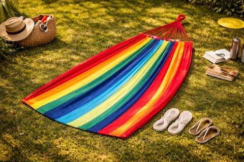 HAMAK OGRODOWY 200x80cm HUŚTAWKA LEŻAK WISZĄCY JEDNOOSOBOWY BUJAK Fortrade