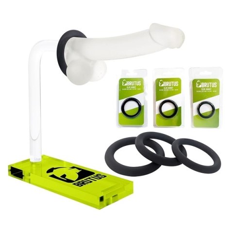 Silikonowy pierścień erekcyjny Brutus Slim Donut Silicone Cock Ring Black 55 mm Brutus