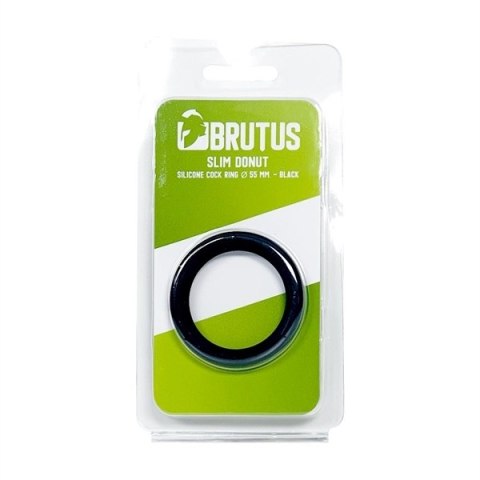 Silikonowy pierścień erekcyjny Brutus Slim Donut Silicone Cock Ring Black 55 mm Brutus