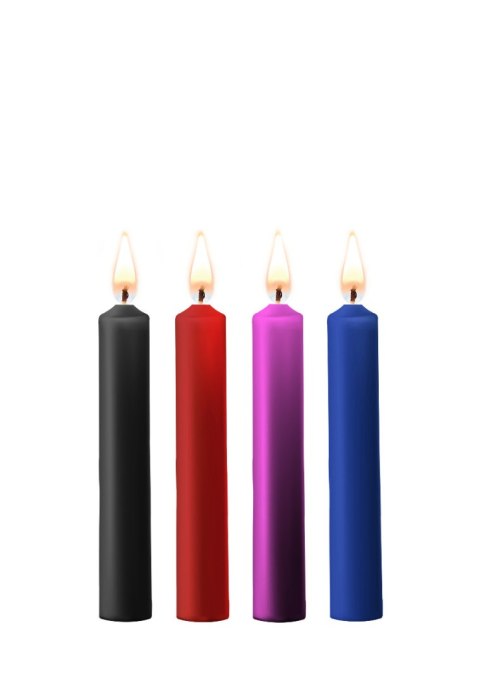 Teasing Wax Candles 4-Pack Mixed Colors - Wielokolorowy Zestaw Świec Do Bdsm Ouch! by Shots Ouch! by Shots
