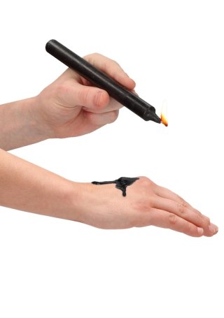 Teasing Wax Candles Large 4-Pack Black - Czarny Zestaw Długich Świec Do Bdsm Ouch! by Shots Ouch! by Shots