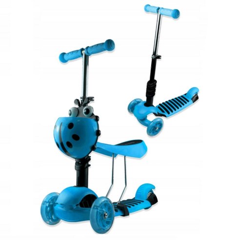 HULAJNOGA TRÓJKOŁOWA BALANSOWA BIEDRONKA DLA DZIECI 3w1 LED Fortrade
