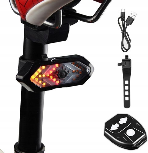 KIERUNKOWSKAZY ROWEROWE SYGNALIZACJA TYŁ LED PILOT OŚWIETLENIE MIGACZ ROWER Fortrade