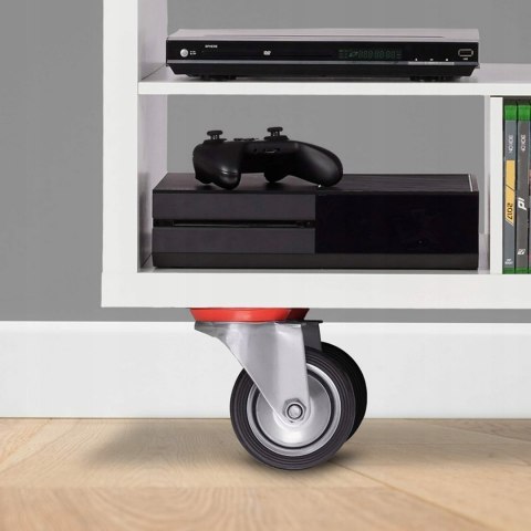 Kółka do wózka średnie 3 cale z hamulcem Fortrade