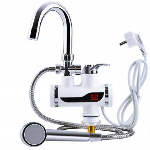 Kran podgrzewacz wody z prysznicem stojący Fortrade