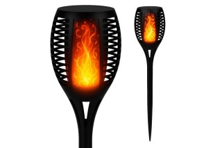 LAMPA SOLARNA OGRODOWA POCHODNIA LAMPKI SOLARNE DO OGRODU LED Fortrade