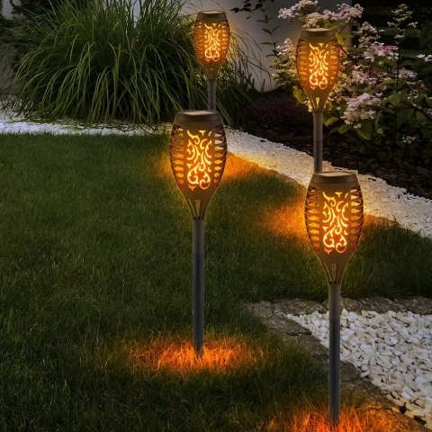 LAMPA SOLARNA OGRODOWA POCHODNIA LAMPKI SOLARNE DO OGRODU LED Fortrade