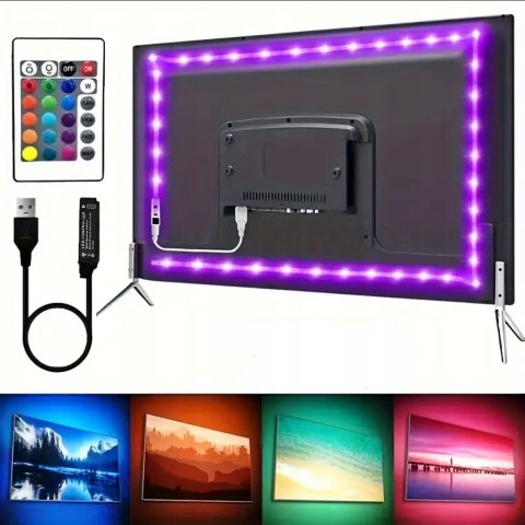 Taśma led 1m tv rgb + pilot Fortrade