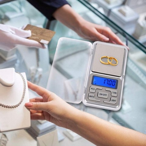 Waga jubilerska 200g x 0,01g szara mała Fortrade