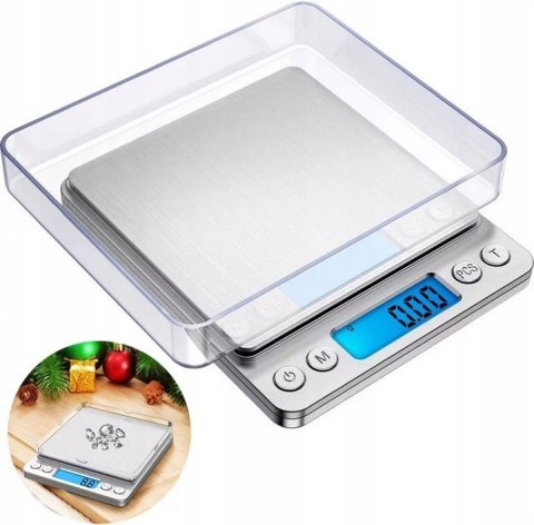 Waga jubilerska 500g x 0,01g szara duża Fortrade