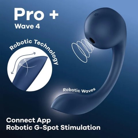 Wibrator Pro+ Wave 4 Connect App Dark Blue Satisfyer Satisfyer