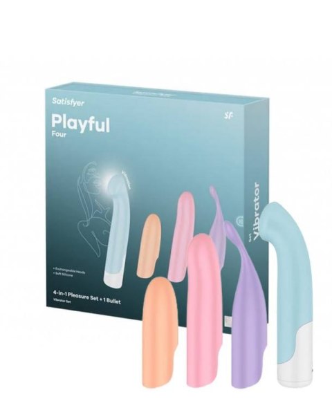 Wibrator Z Wymiennymi Nakładkami Playful Four Satisfyer Satisfyer