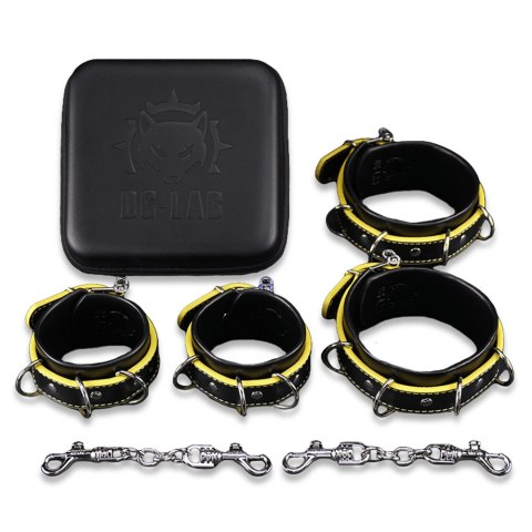 Zestaw do krępowania Hunter Restraints Set Black/Yellow Dungeon Lab Dungeon Lab