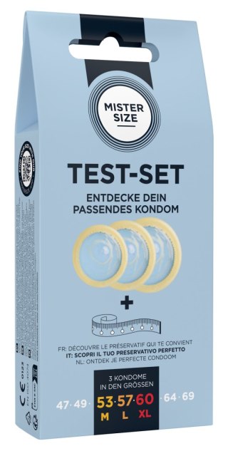 Zestaw prezerwatyw Test-Set 53-57-60 3 Condoms Mister.Size Mister Size