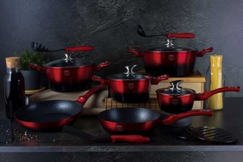 GARNKI BERLINGER HAUS METALLIC BLACK BURGUNDY LINE 15 ELE BH-1632 Berlinger haus