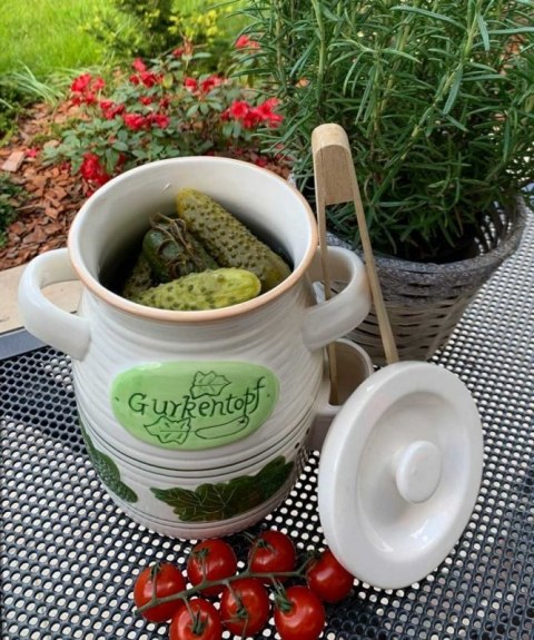 SŁÓJ CERAMICZNY DO OGÓRKÓW 2L+ SZCZYPCE Alpenburg