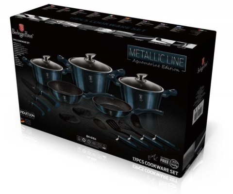 ZESTAW GARNKÓW GRANITOWYCH BERLINGER HAUS BH-6164 AQUAMARINE 17 ELEM. Berlinger haus