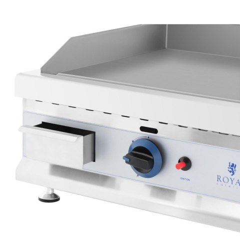 Grill gazowy podwójny gładki nastawny nierdzewny na gaz ziemny 2x 3.1 kW 0.02 bar 74.5 x 40 cm Royal catering