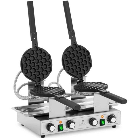 Gofrownica bąbelkowa podwójna do gofrów bubble waffle TEFLON 2 x 1400 W Royal catering
