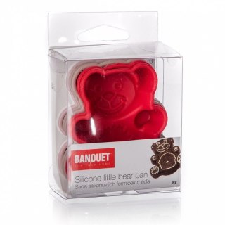 SILIKONOWE FOREMKI DO PIECZENIA 6 szt. NIEDŻWIADKI BANQUET Banquet