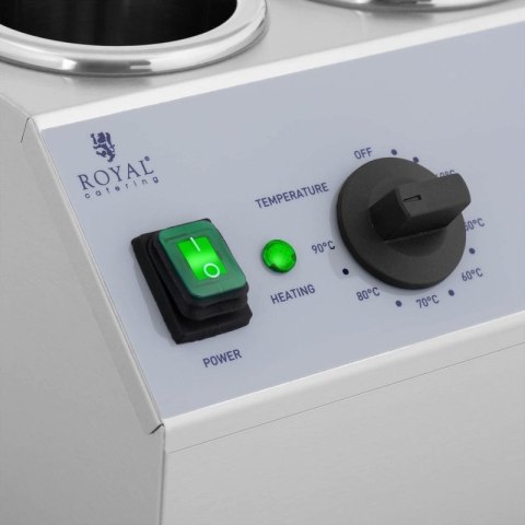 Podgrzewacz do butelek sosów na ciepło 3x 1L 40-90C 550W Royal catering