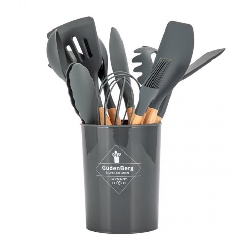 ZESTAW 12 PRZYBORÓW KUCHENNYCH W STOJAKU E-6289 Elitehoff