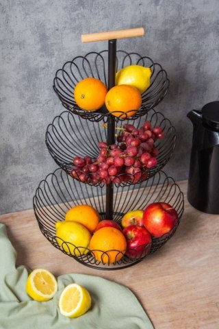 KOSZYK PIĘTROWY PATERA NA OWOCE 3 POZIOMY 3438 Brunbeste