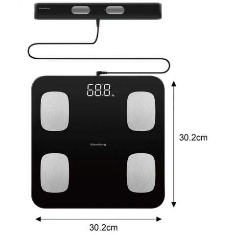 ANALITYCZNA WAGA ŁAZIENKOWA SMART IOS ANDROID KLAUSBERG KB-7852 Klausberg