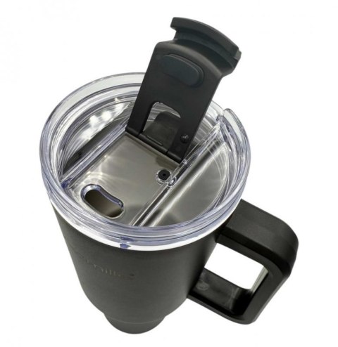 STALOWY KUBEK TERMICZNY TERMOS 1200ml Z RĄCZKĄ I SŁOMKĄ KM-2172 Kamille