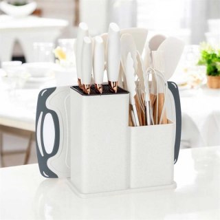 ZESTAW 19 ELEM. NOŻY I PRZYBORÓW KUCHENNYCH W STOJAKU E-6071 Elitehoff