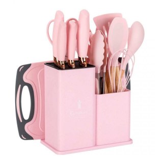 ZESTAW 19 ELEM. NOŻY I PRZYBORÓW KUCHENNYCH W STOJAKU E-6072 Elitehoff