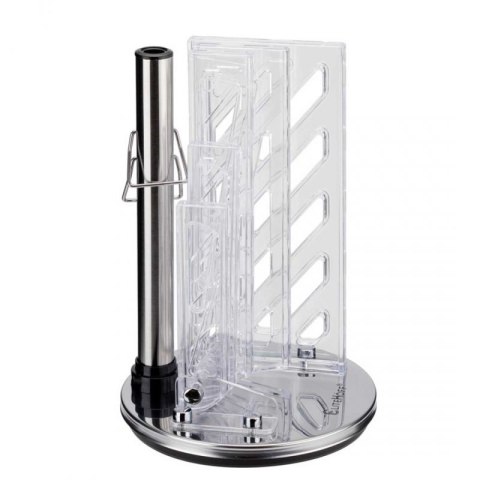 ZESTAW 9 ELEM. NOŻY KUCHENNYCH W STOJAKU Z OSTRZAŁKĄ I NOŻYCAMI E-6262 Elitehoff