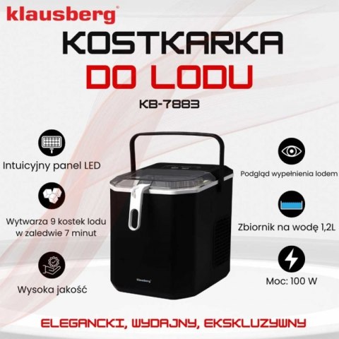 AUTOMATYCZNA KOSTKARKA DO LODU 1,2L 100W KLAUSBERG KB-7883 Klausberg