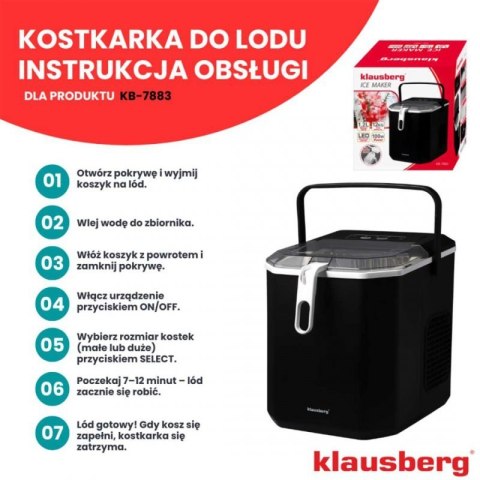 AUTOMATYCZNA KOSTKARKA DO LODU 1,2L 100W KLAUSBERG KB-7883 Klausberg
