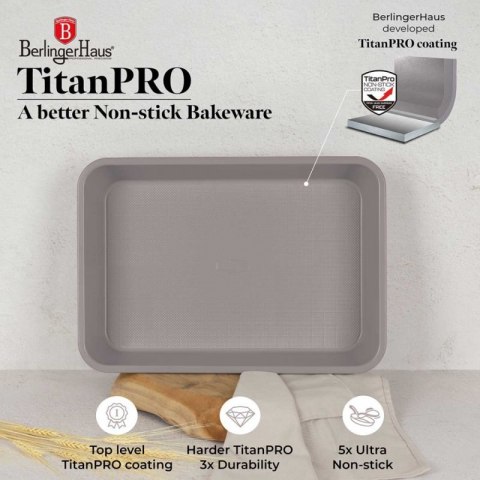 BRYTFANNA FORMA TYTANOWA 40x28cm BERLINGER HAUS BH-7903 TAUPE Berlinger haus