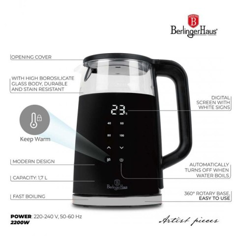 CZAJNIK ELEKTRYCZNY 1,7L BERLINGER HAUS BH-9476 MATTE BLACK Berlinger haus