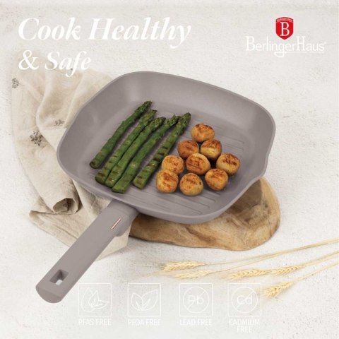 PATELNIA GRILLOWA TYTANOWA 28cm BERLINGER HAUS BH-8096 TAUPE Berlinger haus