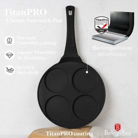 PATELNIA TYTANOWA 26cm DO PLACKÓW JAJEK BERLINGER HAUS BH-7795 BLACK ROSE Berlinger haus